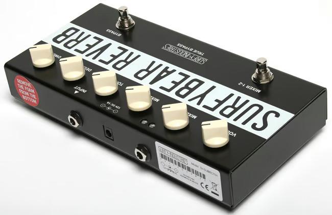 Surfy Industries SurfyBear Reverb Pedal Compact Black - Andertons